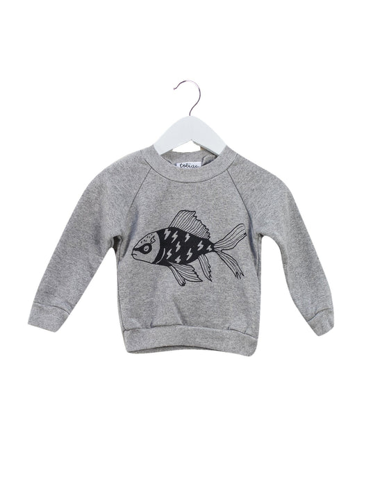A Grey Crewneck Sweatshirts from Tobias & the Bear in size 6-12M for boy. (Front View)