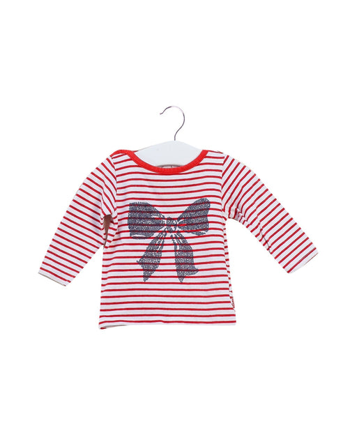 A Red Long Sleeve Tops from Chicco in size 3-6M for girl. (Front View)