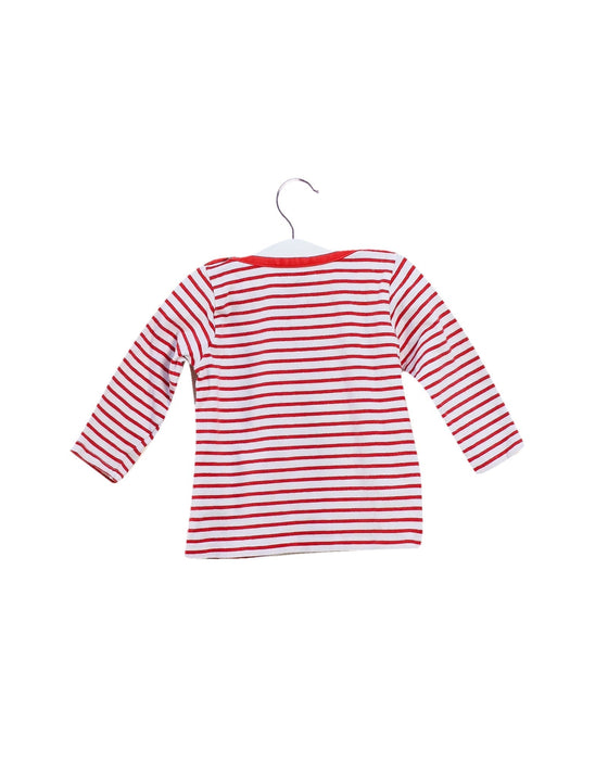 A Red Long Sleeve Tops from Chicco in size 3-6M for girl. (Back View)