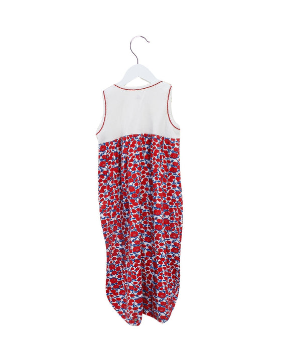 A Red Sleepsacs from Petit Bateau in size 3-6M for girl. (Back View)