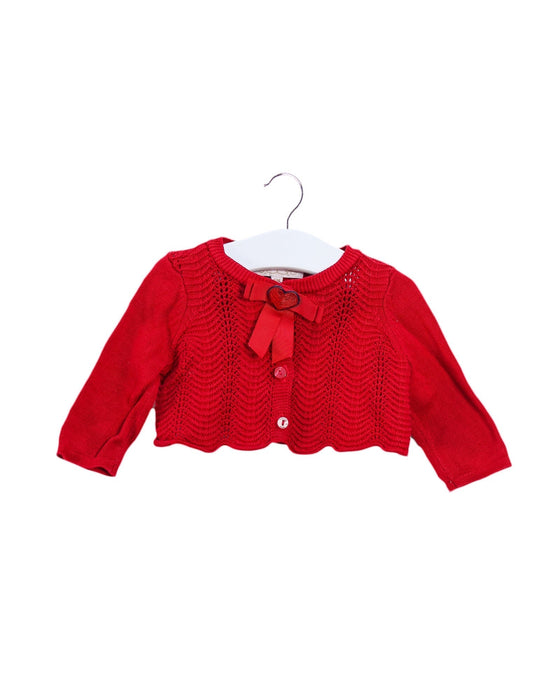 A Red Cardigans from Nicholas & Bears in size 6-12M for girl. (Front View)