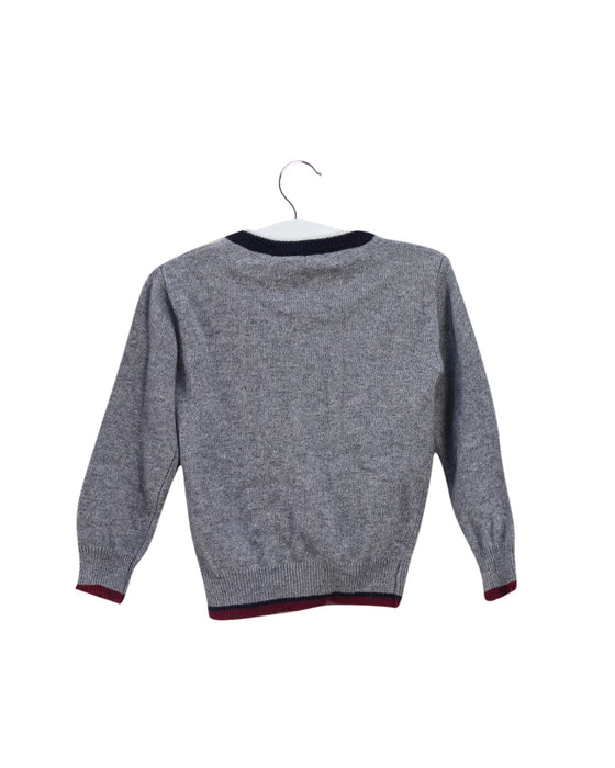 A Grey Cardigans from Monnalisa in size 3-6M for boy. (Back View)