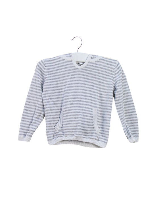 A Grey Sweatshirts from The Little White Company in size 6-12M for boy. (Front View)