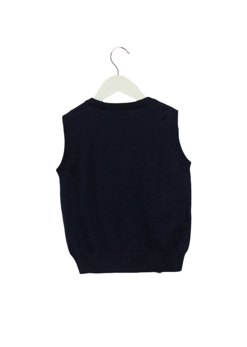 A Navy Sweater Vests from Familiar in size 4T for boy. (Back View)