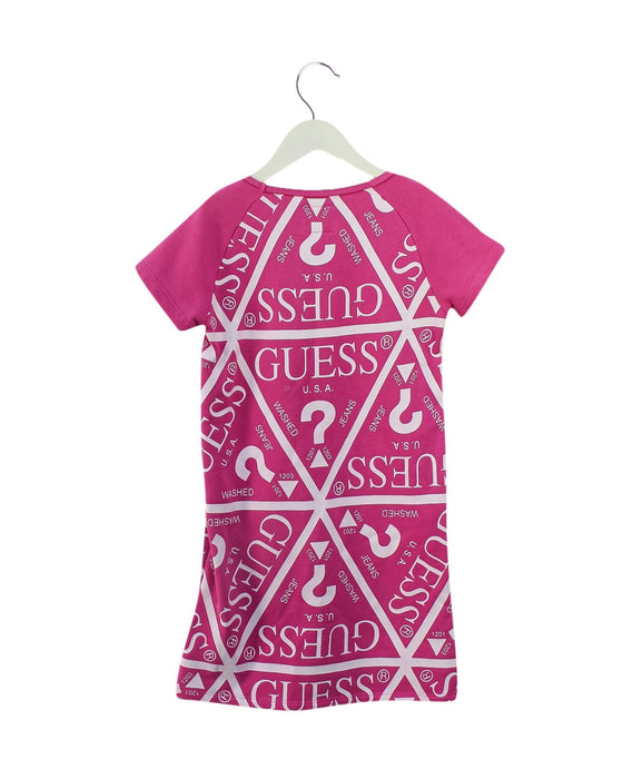 A Pink Short Sleeve Dresses from Guess in size 8Y for girl. (Back View)