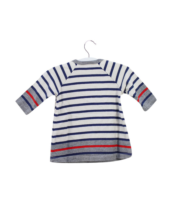 A Grey Long Sleeve Dresses from Petit Bateau in size 0-3M for girl. (Back View)