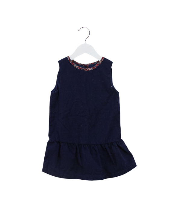 A Navy Sleeveless Dresses from Troizenfants in size 4T for girl. (Front View)