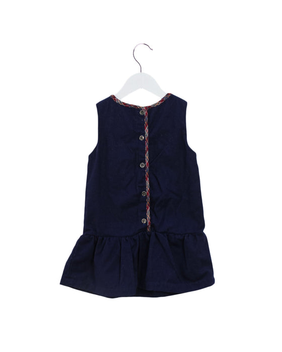 A Navy Sleeveless Dresses from Troizenfants in size 4T for girl. (Back View)