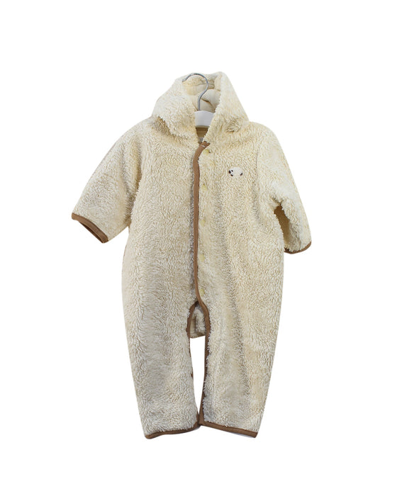 A Beige Long Sleeve Jumpsuits from bebe reduction in size 3-6M for neutral. (Front View)