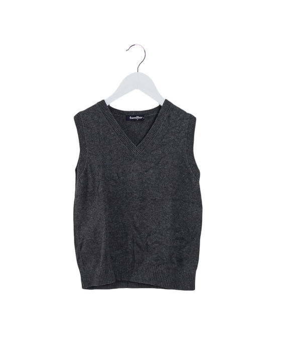 A Grey Sweater Vests from Familiar in size 4T for boy. (Front View)