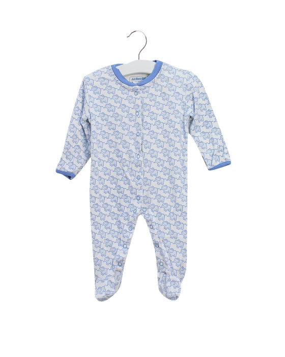A Blue Long Sleeve Jumpsuits from Jojo Maman Bébé in size 3-6M for boy. (Front View)