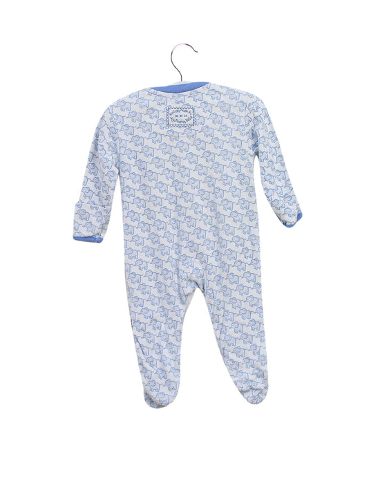 A Blue Long Sleeve Jumpsuits from Jojo Maman Bébé in size 3-6M for boy. (Back View)