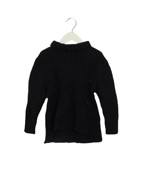 A Black Knit Sweaters from Bonpoint in size 6T for girl. (Front View)