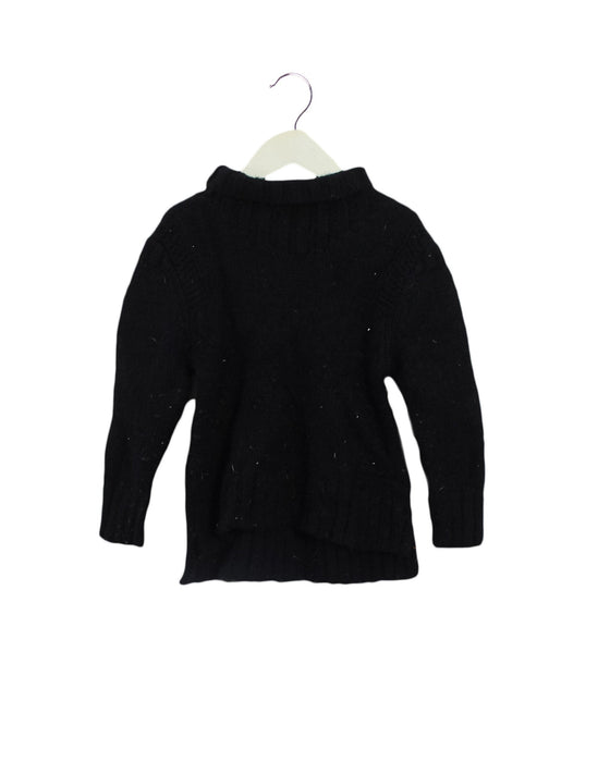 A Black Knit Sweaters from Bonpoint in size 6T for girl. (Front View)