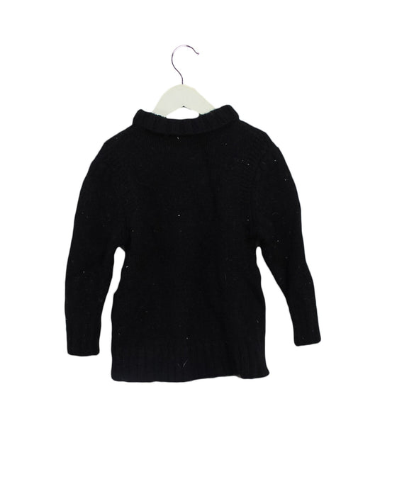 A Black Knit Sweaters from Bonpoint in size 6T for girl. (Back View)