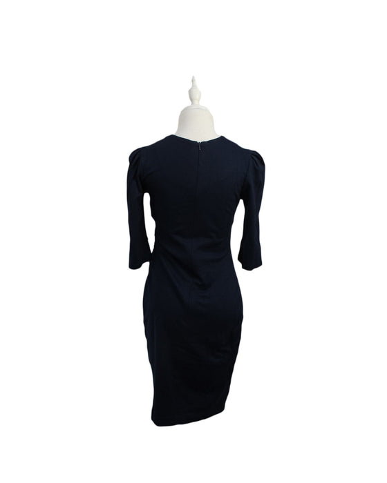 A Navy Short Sleeve Dresses from Madderson in size XS for maternity. (Back View)