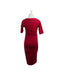 A Red Short Sleeve Dresses from Seraphine in size XS for maternity. (Back View)