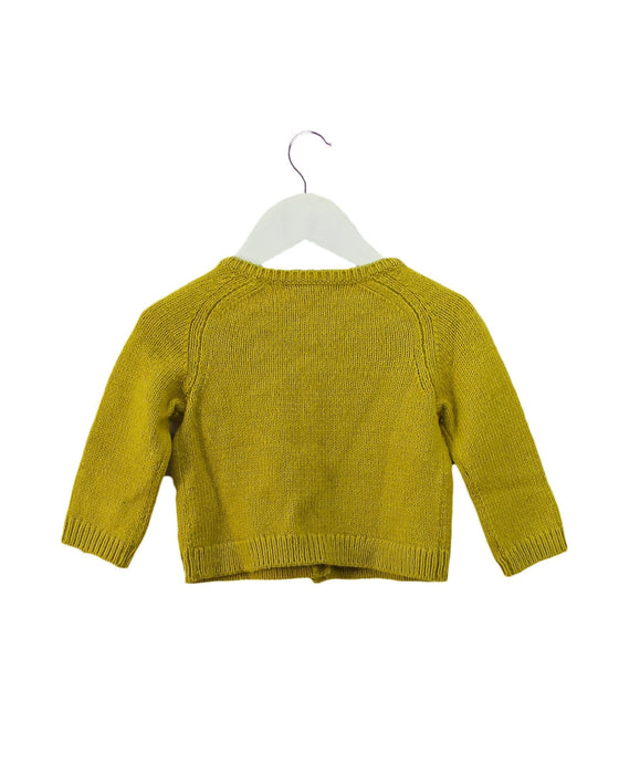 A Yellow Cardigans from Bonpoint in size 12-18M for girl. (Back View)