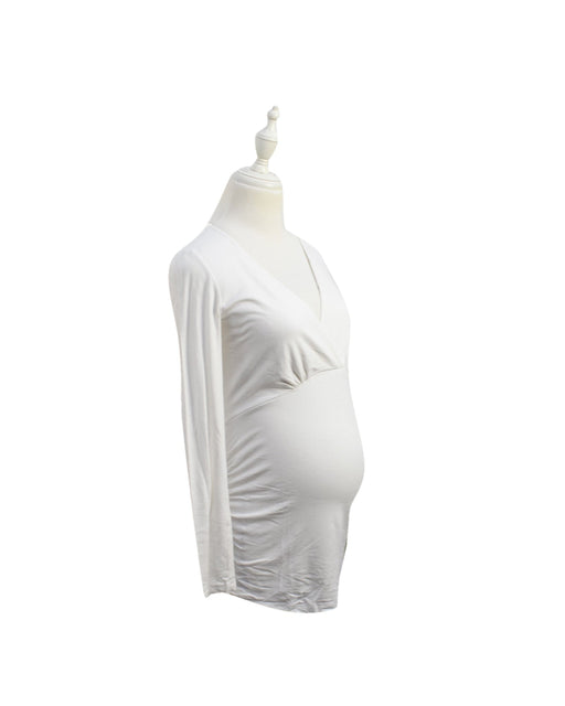 A White Long Sleeve Tops from Seraphine in size XS for maternity. (Front View)