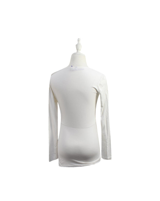 A White Long Sleeve Tops from Seraphine in size XS for maternity. (Back View)