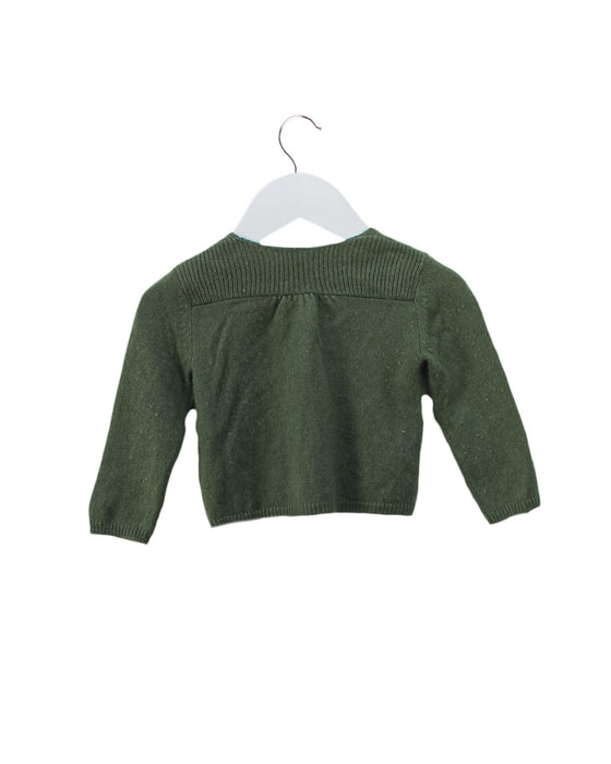 A Green Cardigans from Bonpoint in size 6-12M for girl. (Back View)