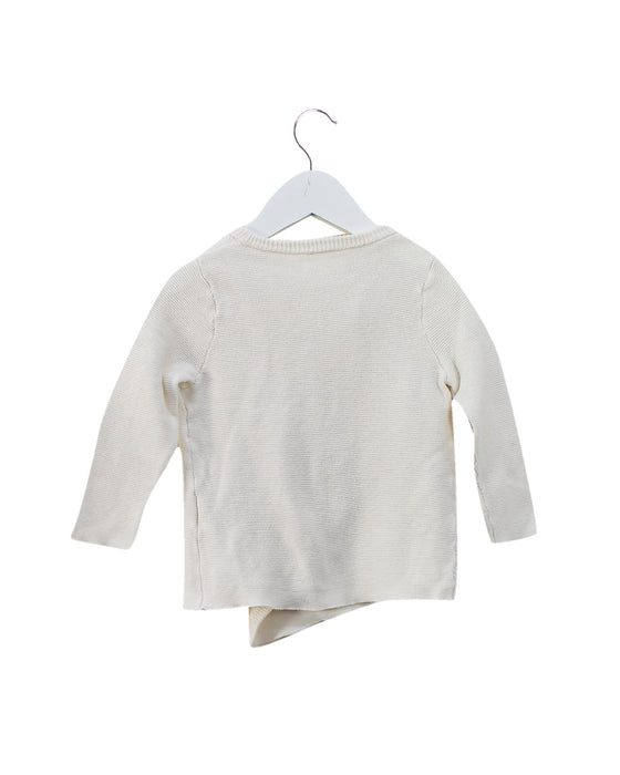 A Ivory Cardigans from Seed in size 3-6M for girl. (Back View)