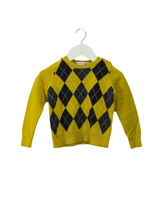 A Yellow Knit Sweaters from Bonpoint in size 2T for boy. (Front View)
