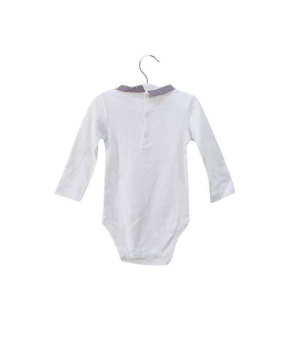 A White Long Sleeve Bodysuits from Jacadi in size 6-12M for boy. (Back View)
