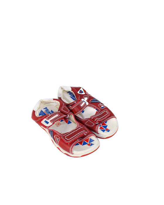 A Red Sandals from Primigi in size 5T for girl. (Front View)