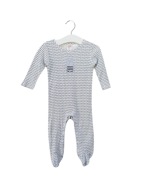 A Blue Onesies from Seed in size 6-12M for boy. (Front View)