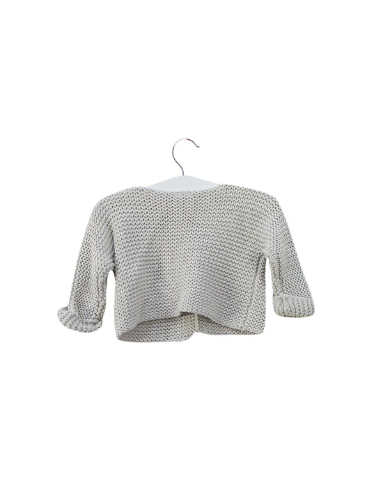 A Grey Cardigans from Petit Bateau in size 0-3M for girl. (Back View)