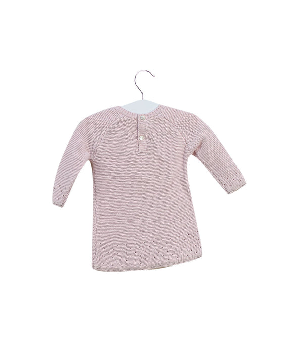 A Pink Sweater Dresses from Jacadi in size 0-3M for girl. (Back View)