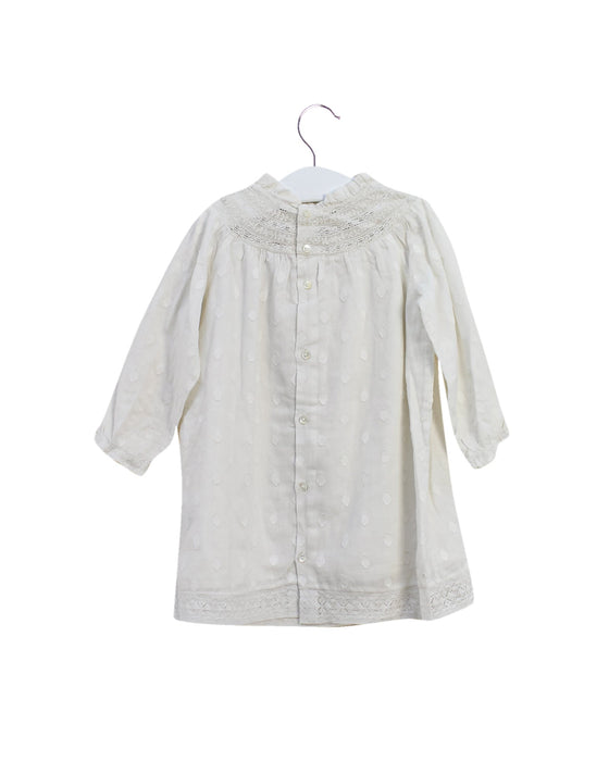 A White Long Sleeve Dresses from Bonpoint in size 2T for girl. (Back View)