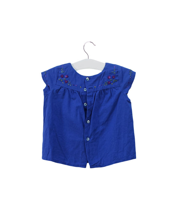 A Blue Short Sleeve Tops from Bonpoint in size 6-12M for girl. (Back View)