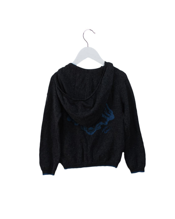 A Grey Zippered Sweatshirts from Zadig & Voltaire in size 4T for boy. (Back View)