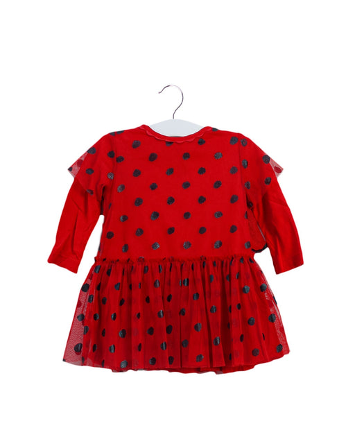 A Red Long Sleeve Dresses from Stella McCartney in size 3-6M for girl. (Front View)