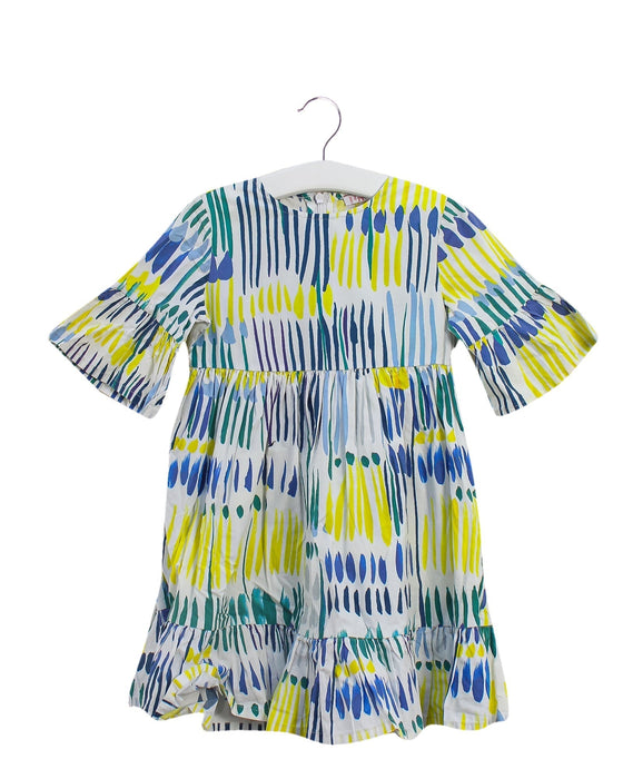 A Multicolour Short Sleeve Dresses from Il Gufo in size 3T for girl. (Front View)