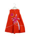 A Orange Sleeveless Dresses from Il Gufo in size 4T for girl. (Front View)
