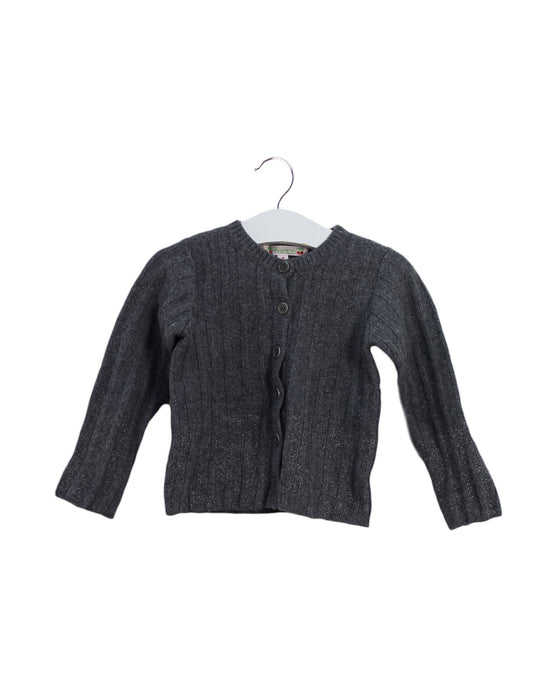 A Grey Cardigans from Bonpoint in size 3T for girl. (Front View)