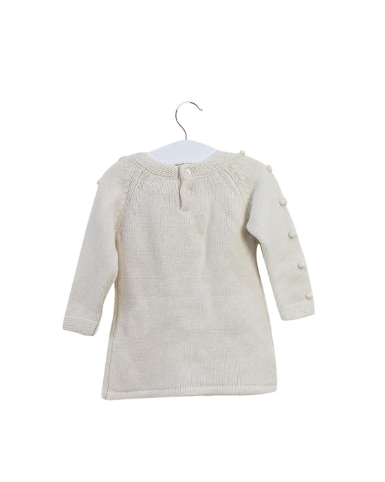 A Ivory Sweater Dresses from Jacadi in size 6-12M for girl. (Back View)