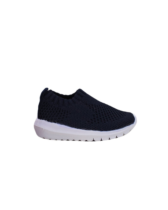 A Navy Slip Ons from Seed in size 3-6M for boy. (Back View)