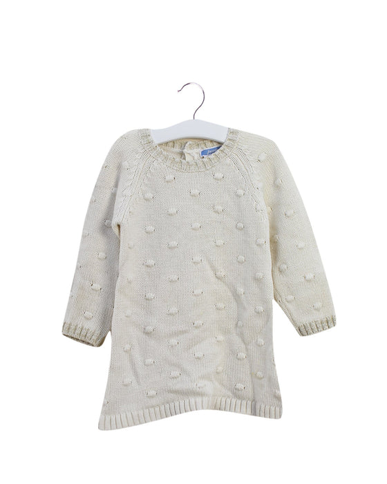 A Ivory Sweater Dresses from Jacadi in size 12-18M for girl. (Front View)