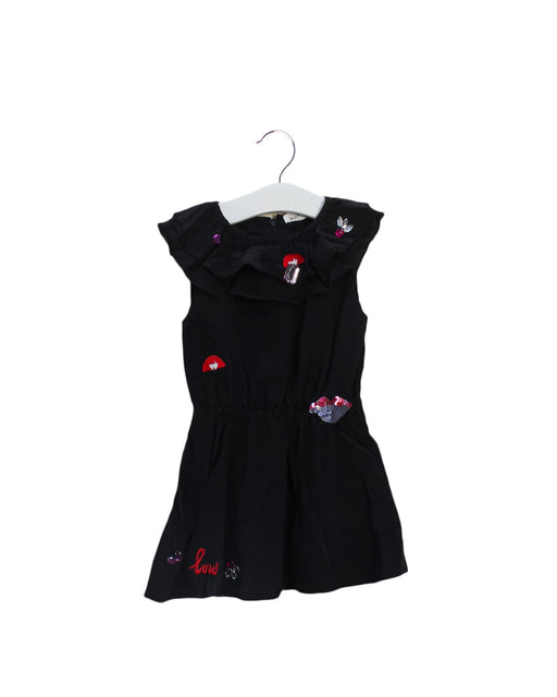 A Black Short Sleeve Dresses from Sonia Rykiel in size 4T for girl. (Front View)