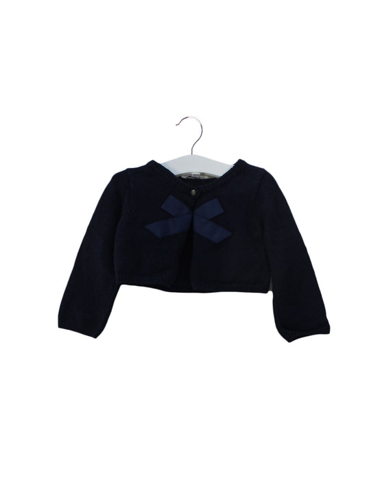 A Navy Cardigans from Jacadi in size 6-12M for girl. (Front View)