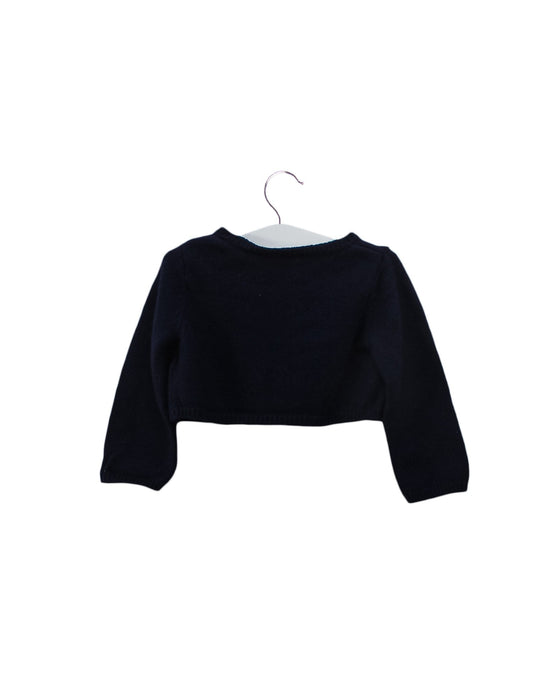 A Navy Cardigans from Jacadi in size 6-12M for girl. (Back View)
