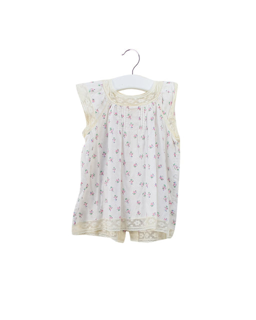 A White Sleeveless Tops from Bonpoint in size 6-12M for girl. (Front View)