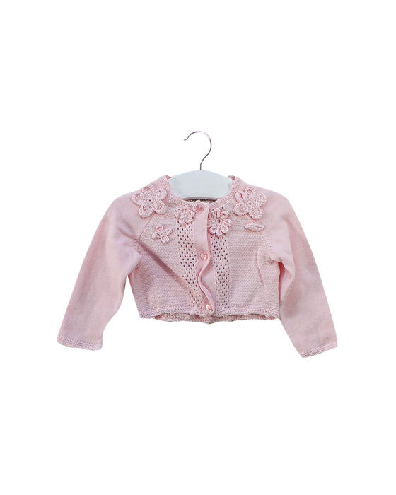A Pink Cardigans from Chickeeduck in size 6-12M for girl. (Front View)