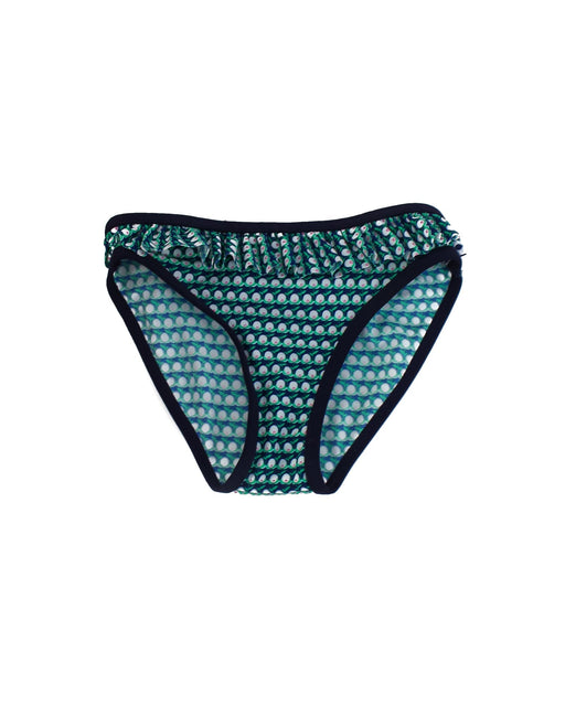 A Navy Bikinis from Cuddle Fish in size 2T for girl. (Front View)