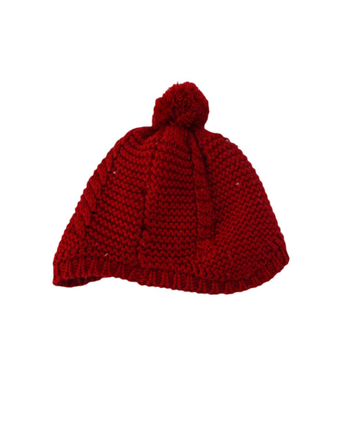 A Red Winter Hats from Marese in size 6-12M for girl. (Front View)