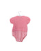 A Pink Short Sleeve Bodysuits from Petit Bateau in size 0-3M for girl. (Back View)